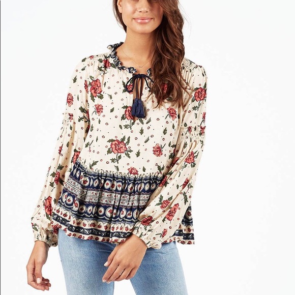 Cleobella Tops - Cleobella: pheasant style Hannah blouse floral